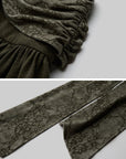 DOINDULGE Draped Wrap Waist Maxi Skirt
