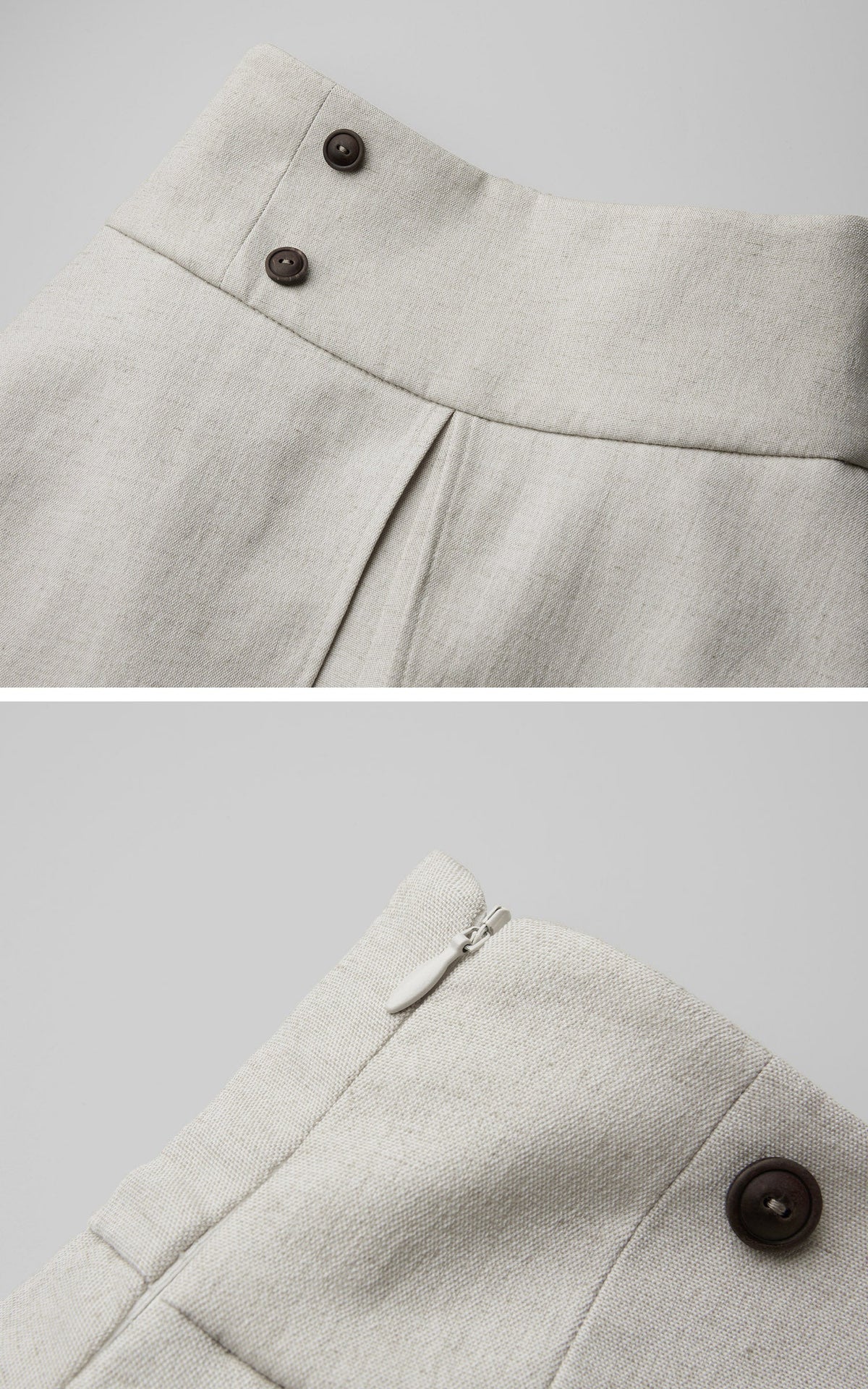 DOINDULGE Stand Collar Double-Breasted Fitted Shirt