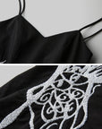 DOINDULGE Spaghetti Strap Panel Maxi Dress