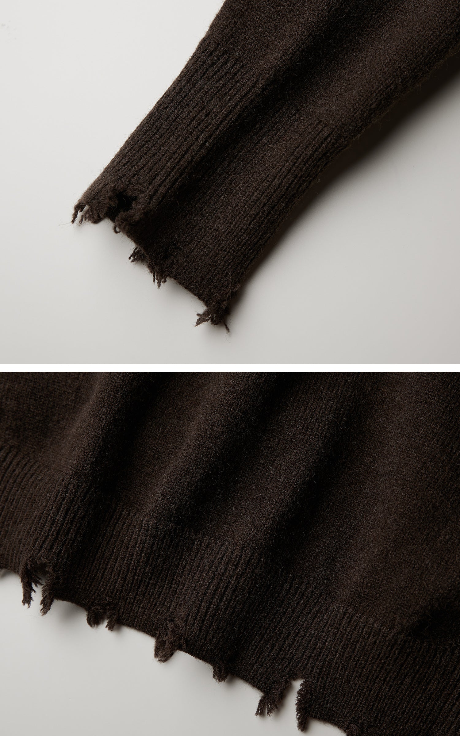 DOINDULGE Patchwork Distressed Knit Cardigan