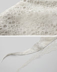DOINDULGE Square Neck Lace Panel Asymmetric Cami Dress