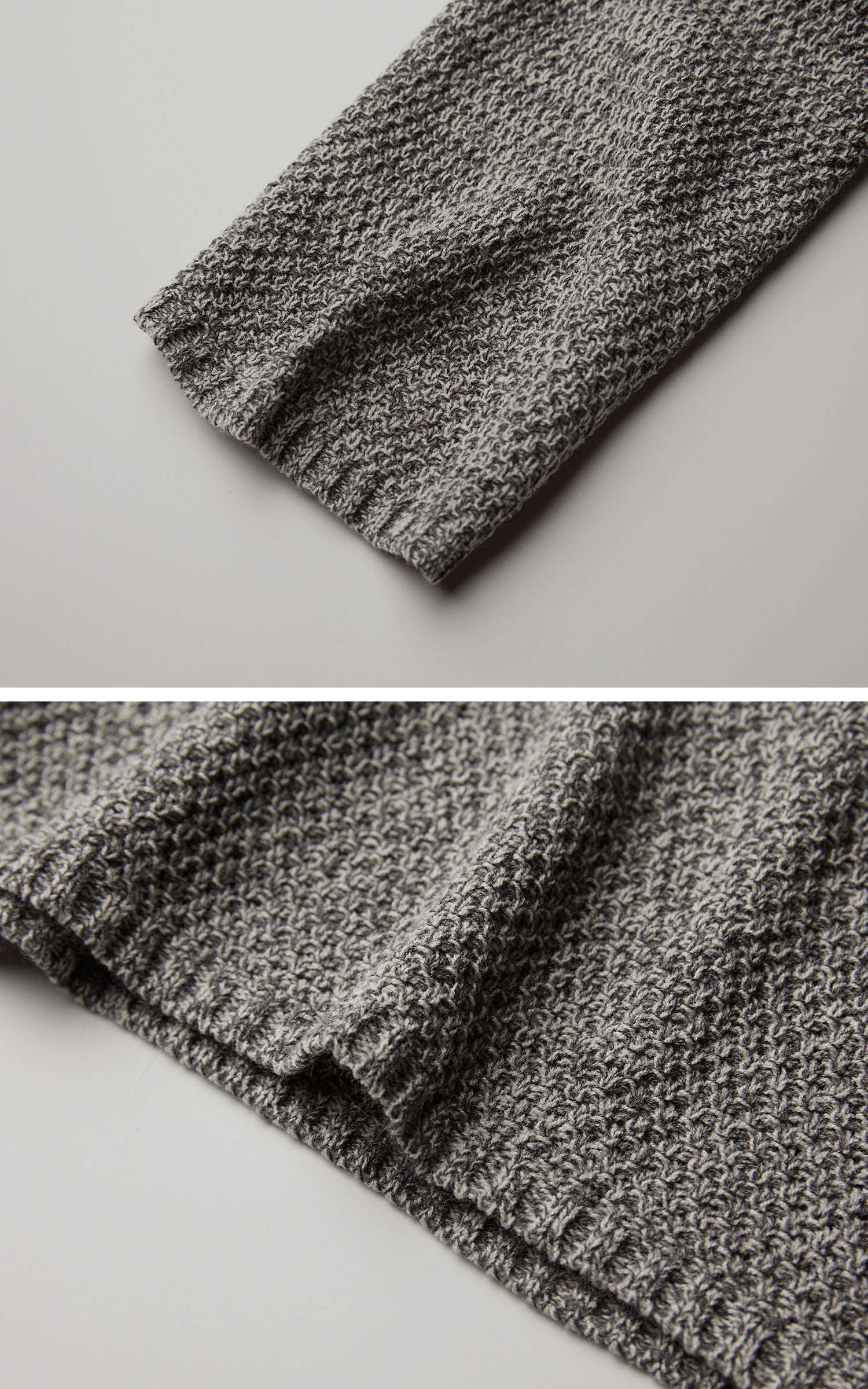 DOINDULGE Textured Asymmetric Collar Knit Sweater