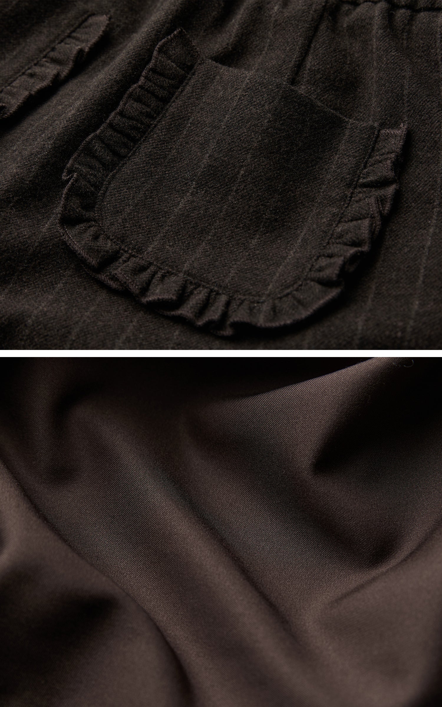 DOINDULGE Layered Pinstripe Wide-Leg Trousers