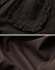 DOINDULGE Layered Pinstripe Wide-Leg Trousers