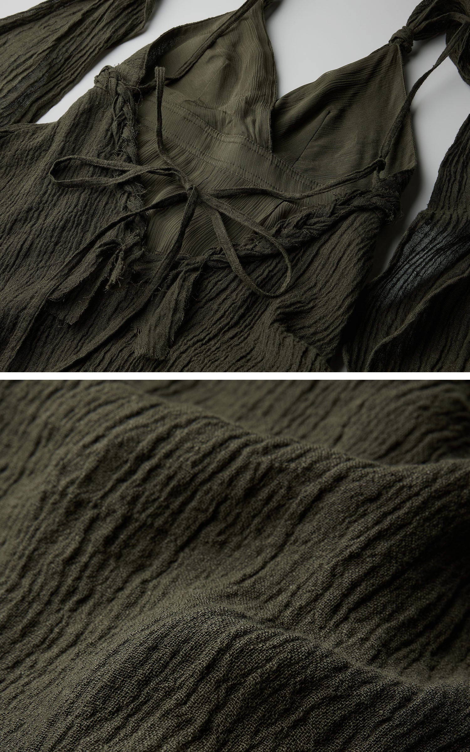 DOINDULGE Shadow Veil Draped Maxi Dress Dark Ash Flowing Slip Dress