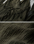 DOINDULGE Shadow Veil Draped Maxi Dress Dark Ash Flowing Slip Dress
