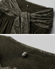 DOINDULGE Draped Wrap Waist Maxi Skirt