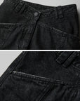 DOINDULGE Low-Rise Frayed Denim Maxi Skirt