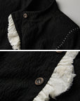 DOINDULGE Structured Crinkle Sculptural Peplum Jacket