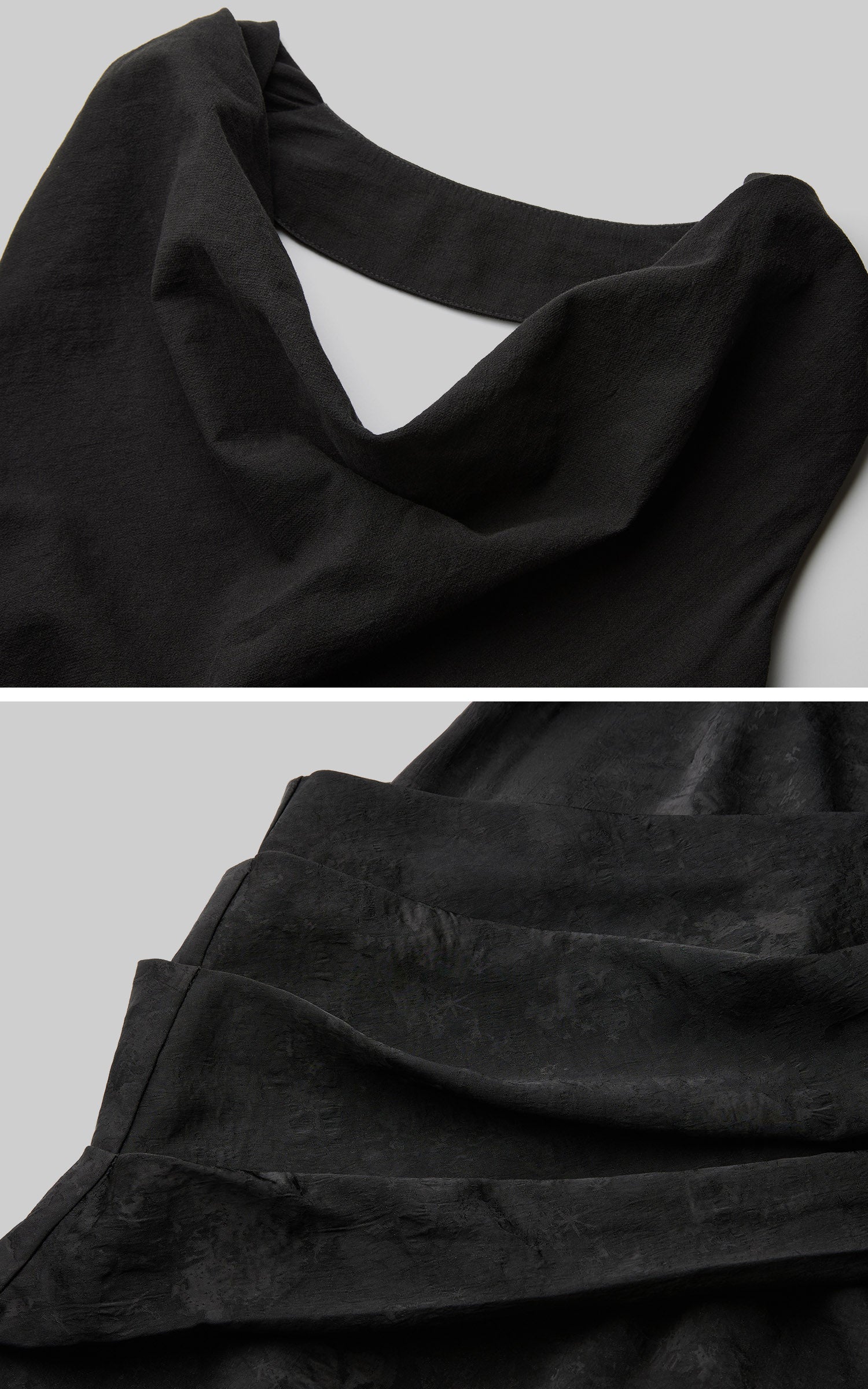DOINDULGE Halter Cowl Neck Maxi Dress