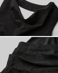 DOINDULGE Halter Cowl Neck Maxi Dress
