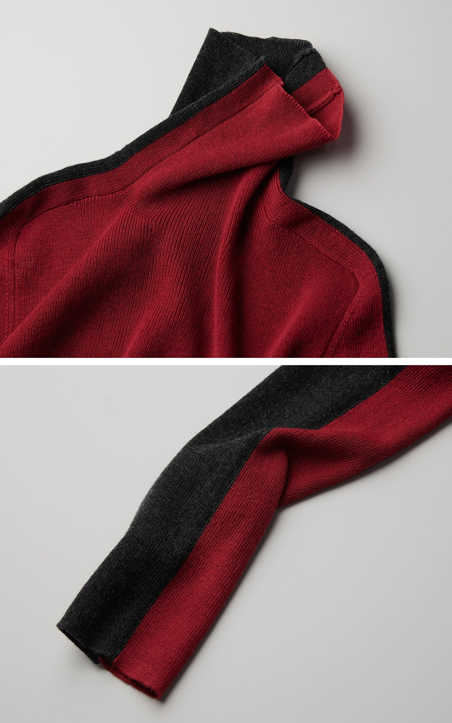 DOINDULGE Contrast Panel Knit Top