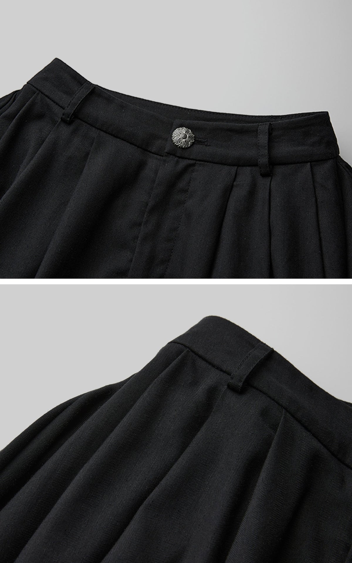 DOINDULGE Oversized Pleated Draped Wide-Leg Pants