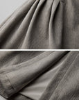 DOINDULGE Sculptural Long Coat with Faux-Fur Cuffs