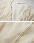 DOINDULGE Sheer Draped Wrap Longline Cardigan