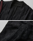 DOINDULGE Deconstructed Wrap Jacquard Long Knit