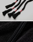 DOINDULGE Draped Tie-Detail Shawl Jacket