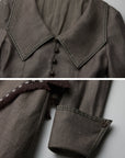 DOINDULGE Victorian Sculpted Waist Mid-Length Jacket