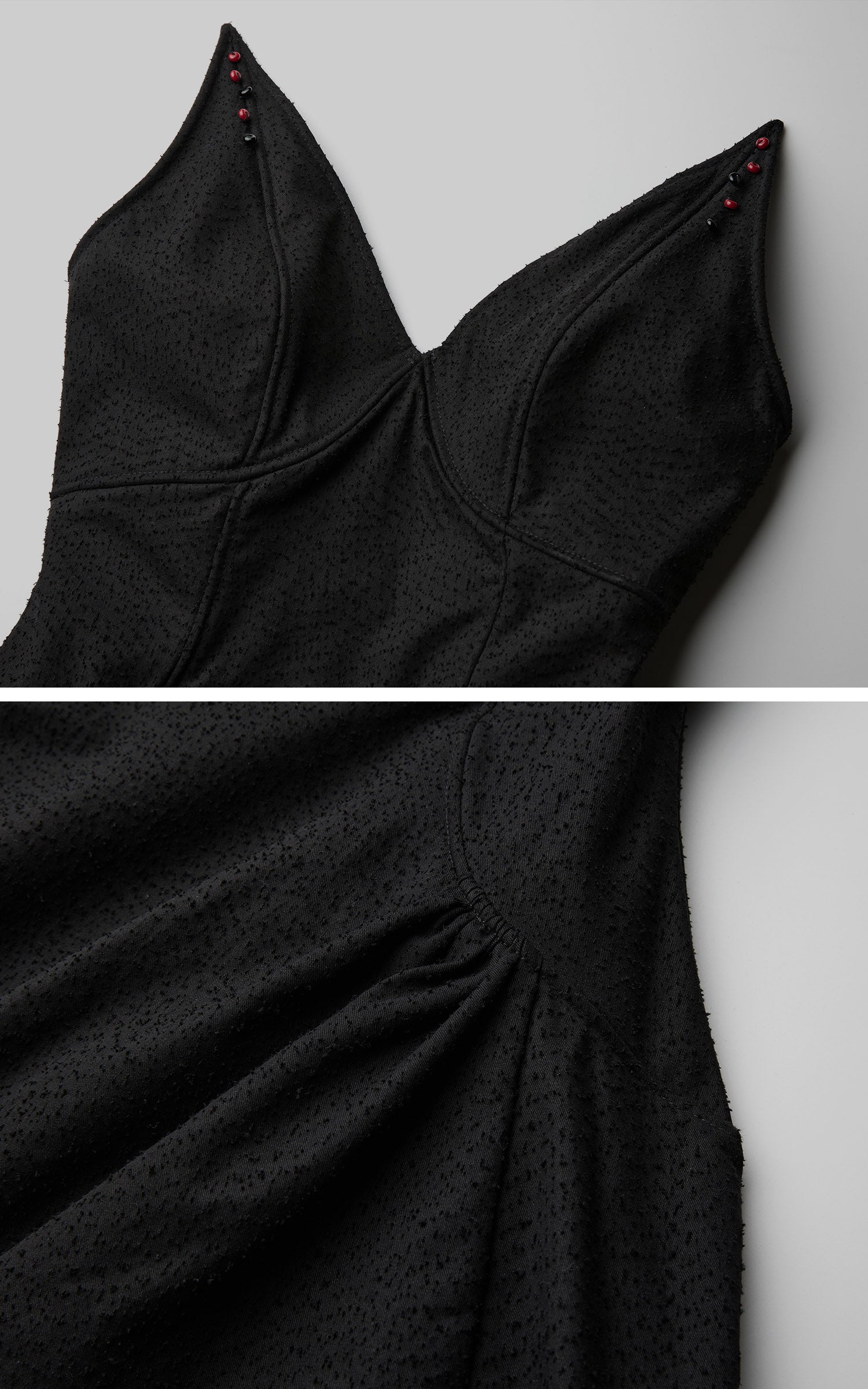DOINDULGE Black Cotton Bustier Dress