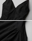 DOINDULGE Black Cotton Bustier Dress