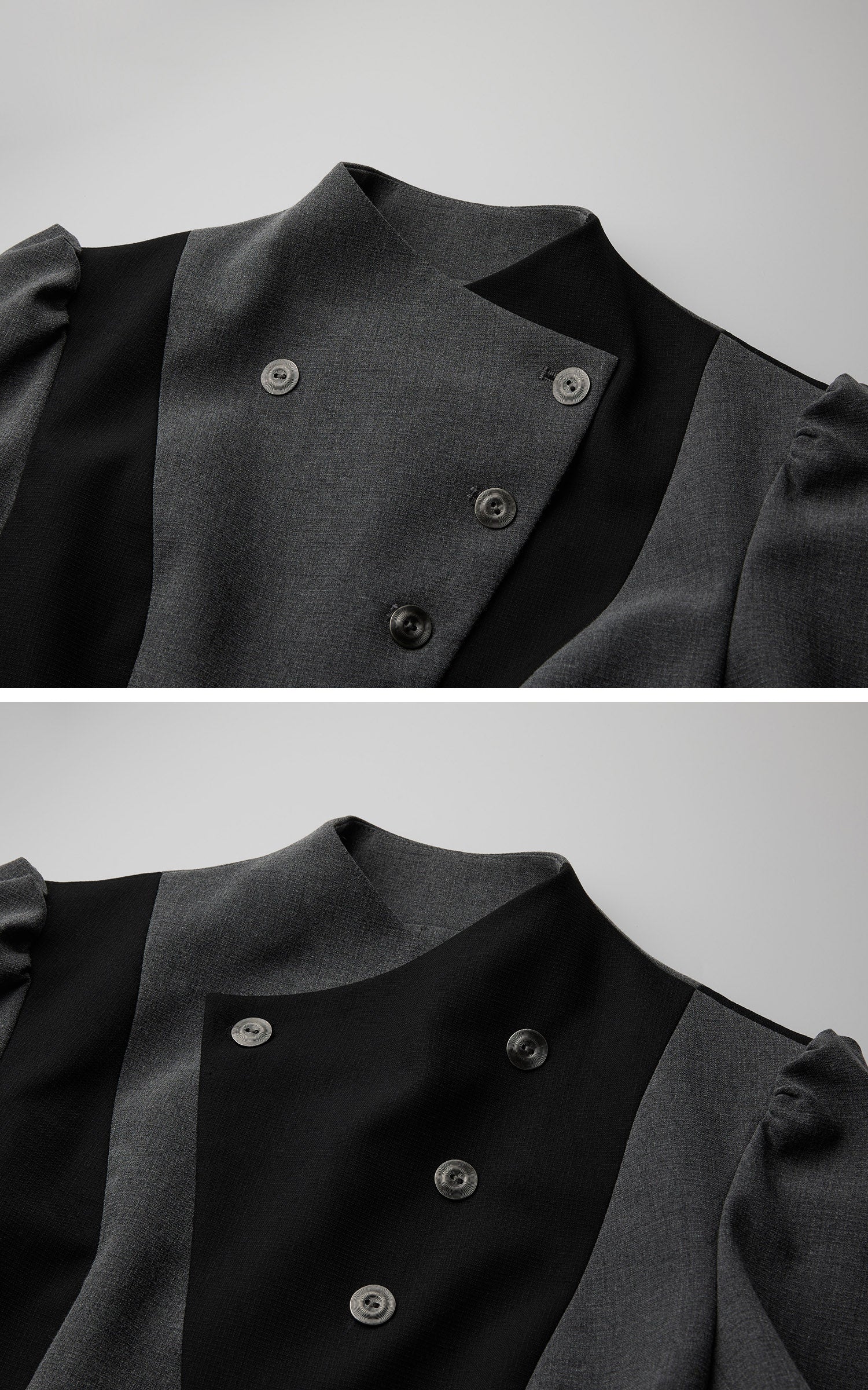 DOINDULGE Dark Avant-Garde Deconstructed Paneled Blazer