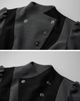 DOINDULGE Dark Avant-Garde Deconstructed Paneled Blazer