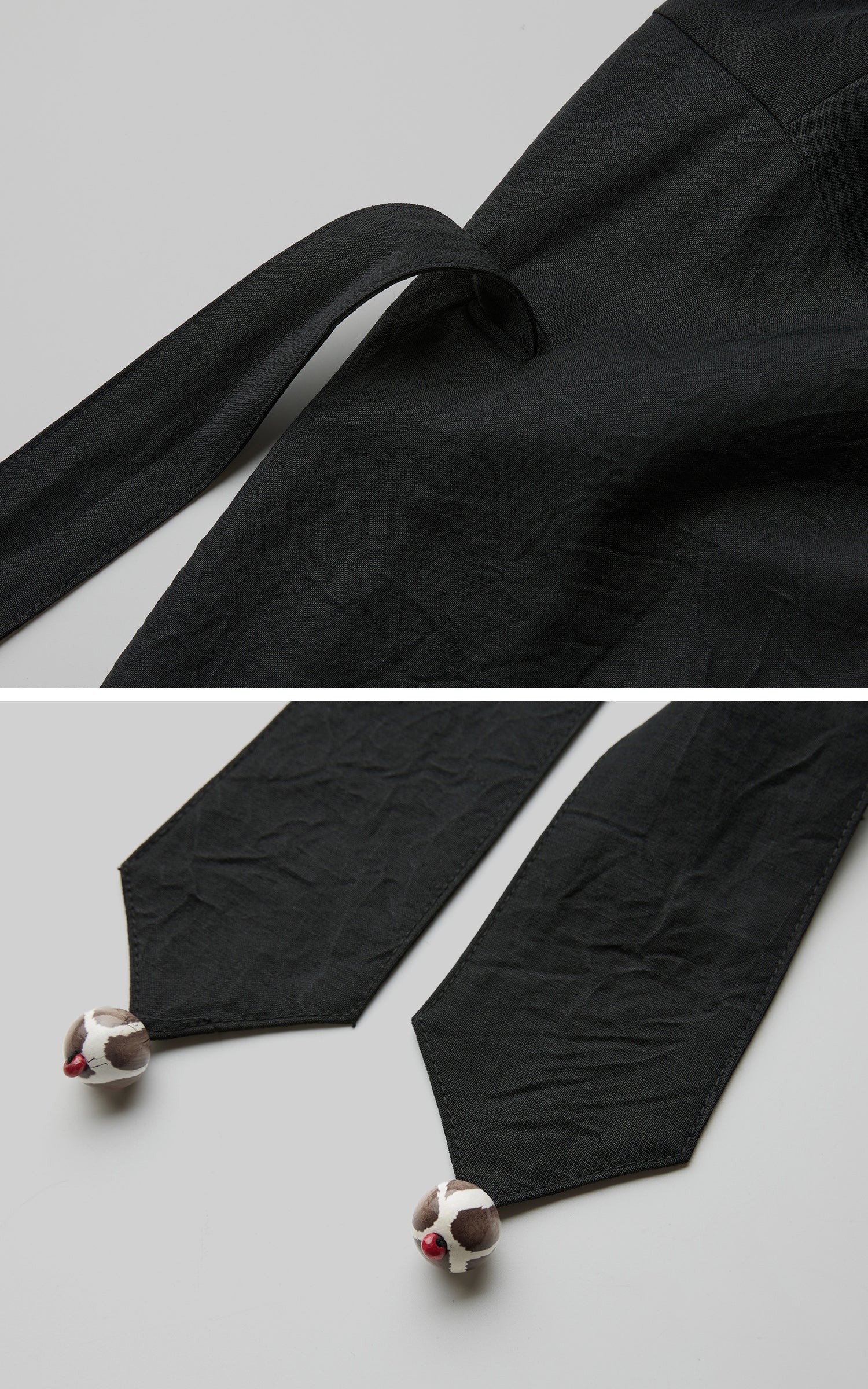 DOINDULGE Reversible Two-Tone Hooded Tie-Detail Jacket