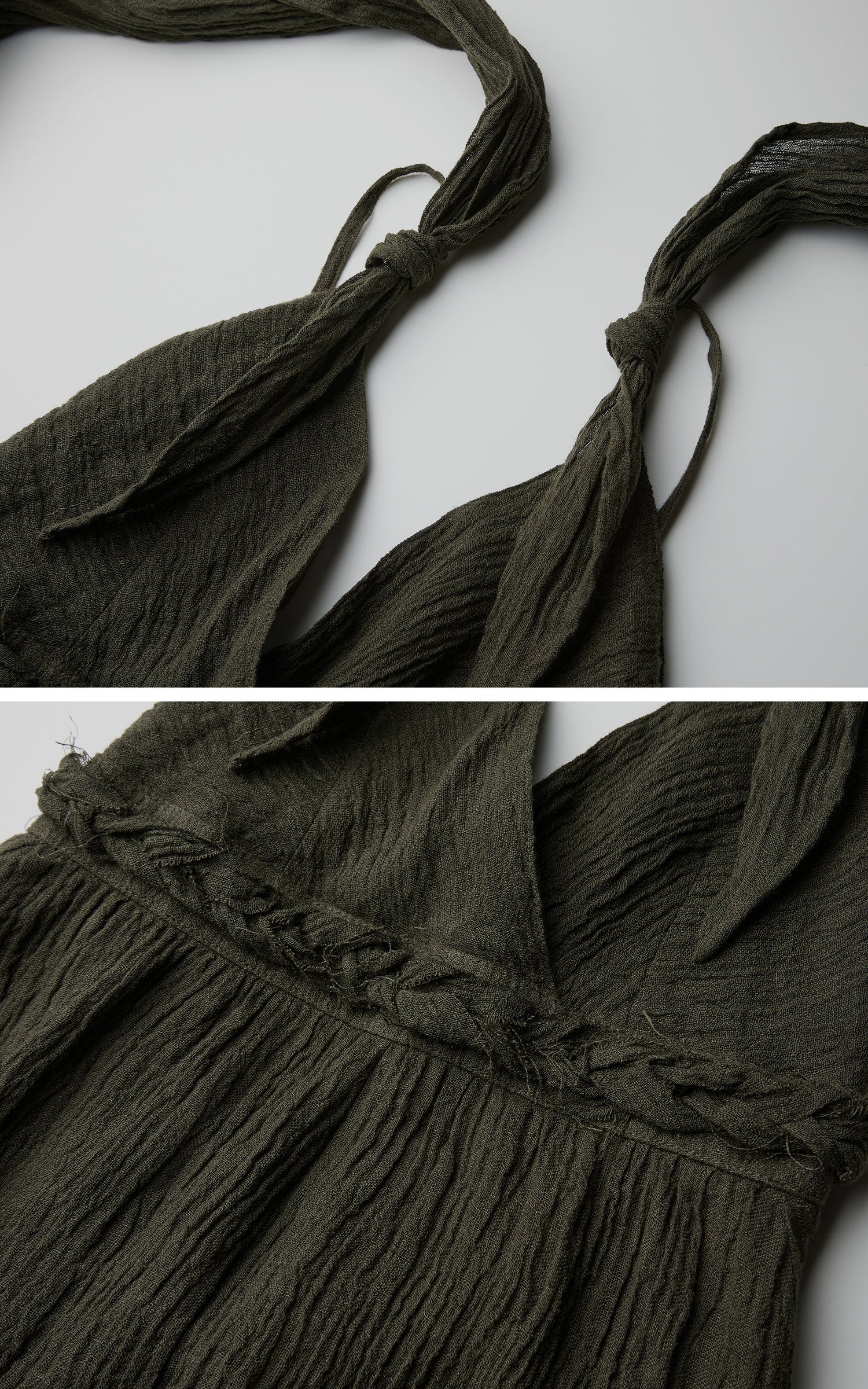 DOINDULGE Shadow Veil Draped Maxi Dress Dark Ash Flowing Slip Dress
