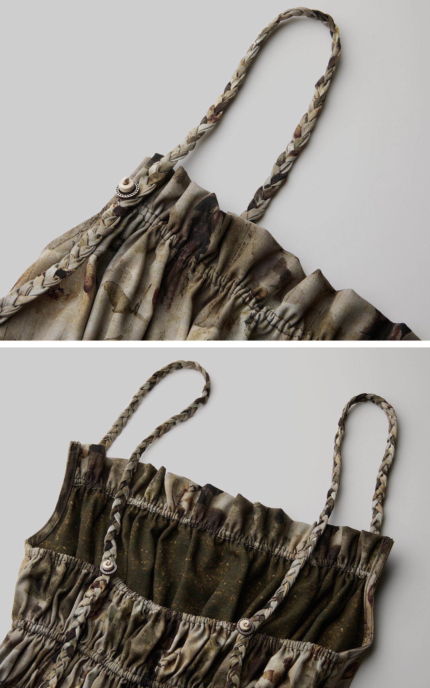 DOINDULGE Ruched Printed Cami Top