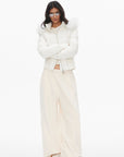 0122stepll Ensemble trois pièces : veste zippée en polaire, t-shirt ajusté et pantalon large