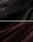 DOINDULGE Crinkled Long Coat with Contrast Inner Panel