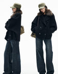 IAMXIAA Low-Rise Vintage Whisker Wash Baggy Wide-Leg Jeans