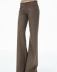 IAMXIAA Low-Rise Raw-Edge Tailored Flared Pants