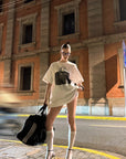 0122stepll T-shirt oversize à imprimé sac