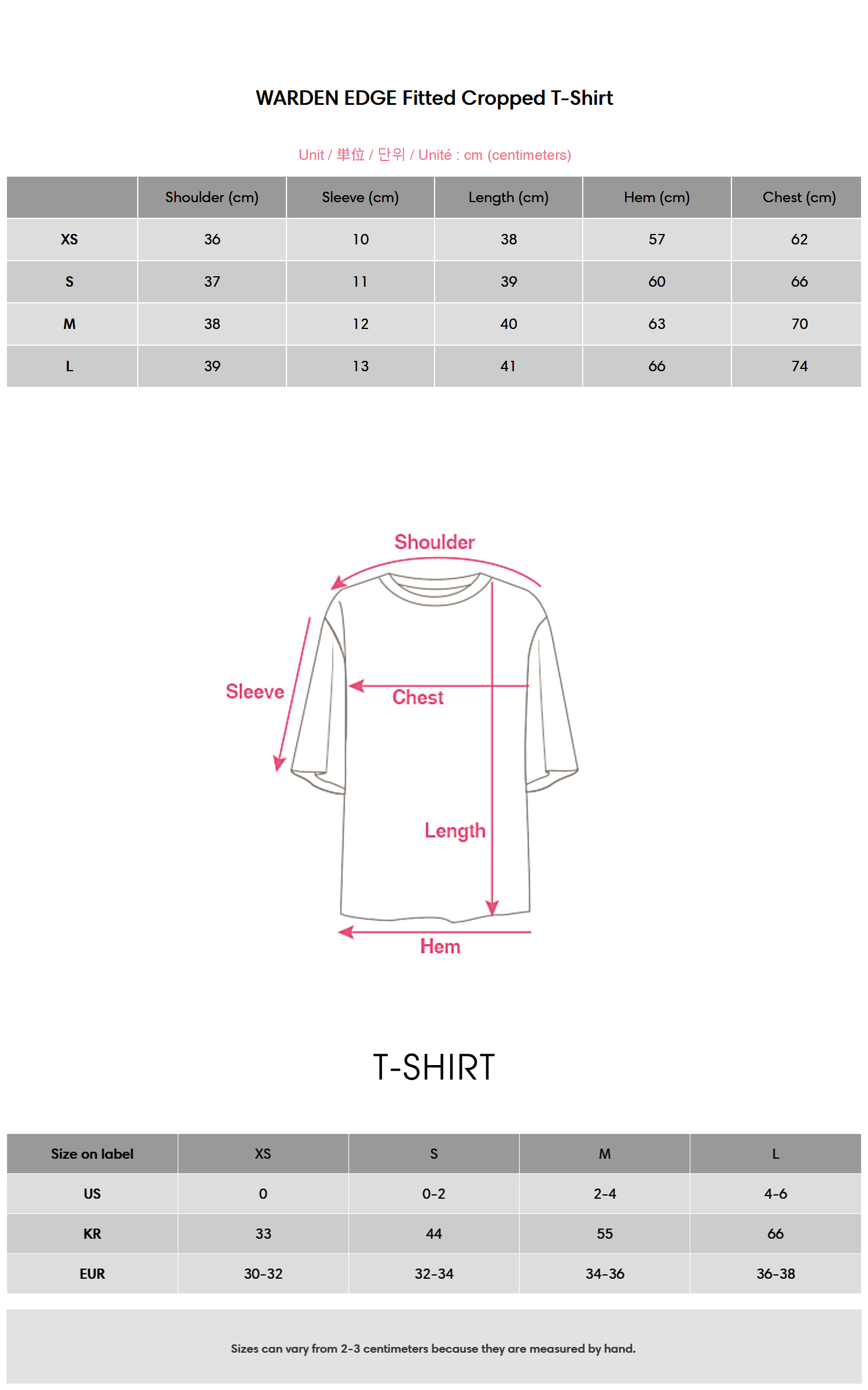 WARDEN EDGE Fitted Cropped T-Shirt - PINKPARKS