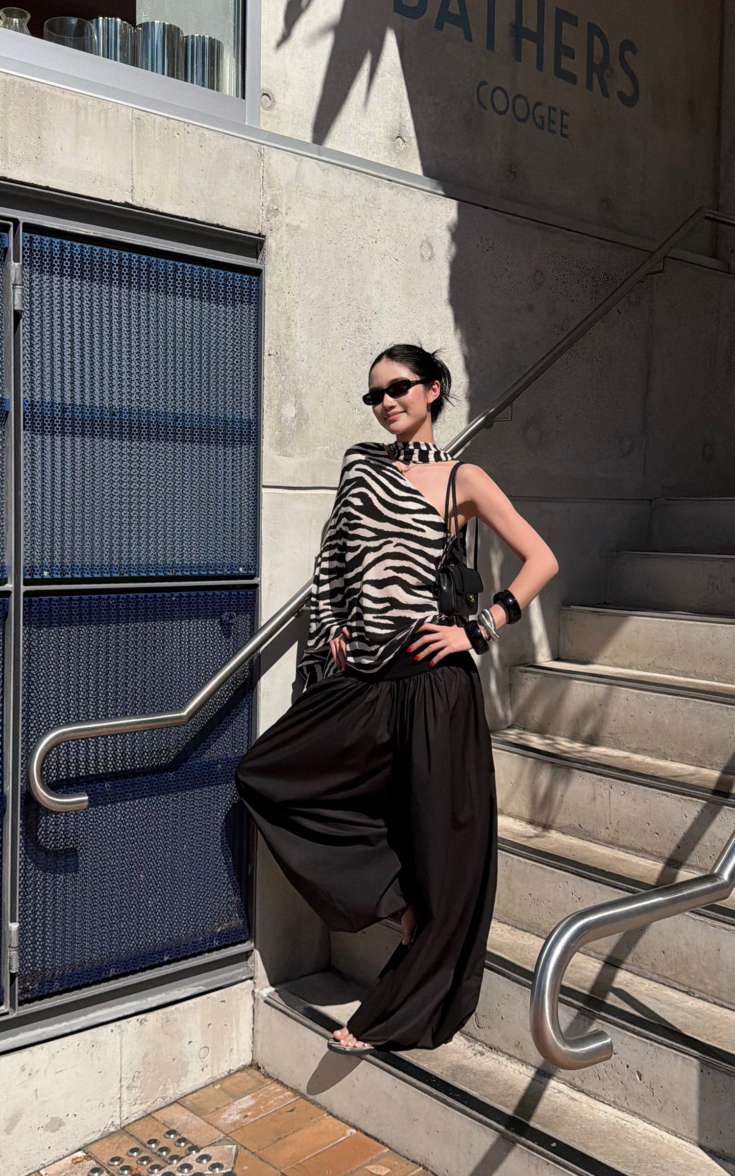ROVENTE Volume Gathered Wide-Leg Pants
