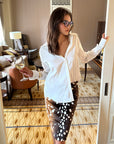 0122stepll Fawn Print Faux Fur Mini Skirt