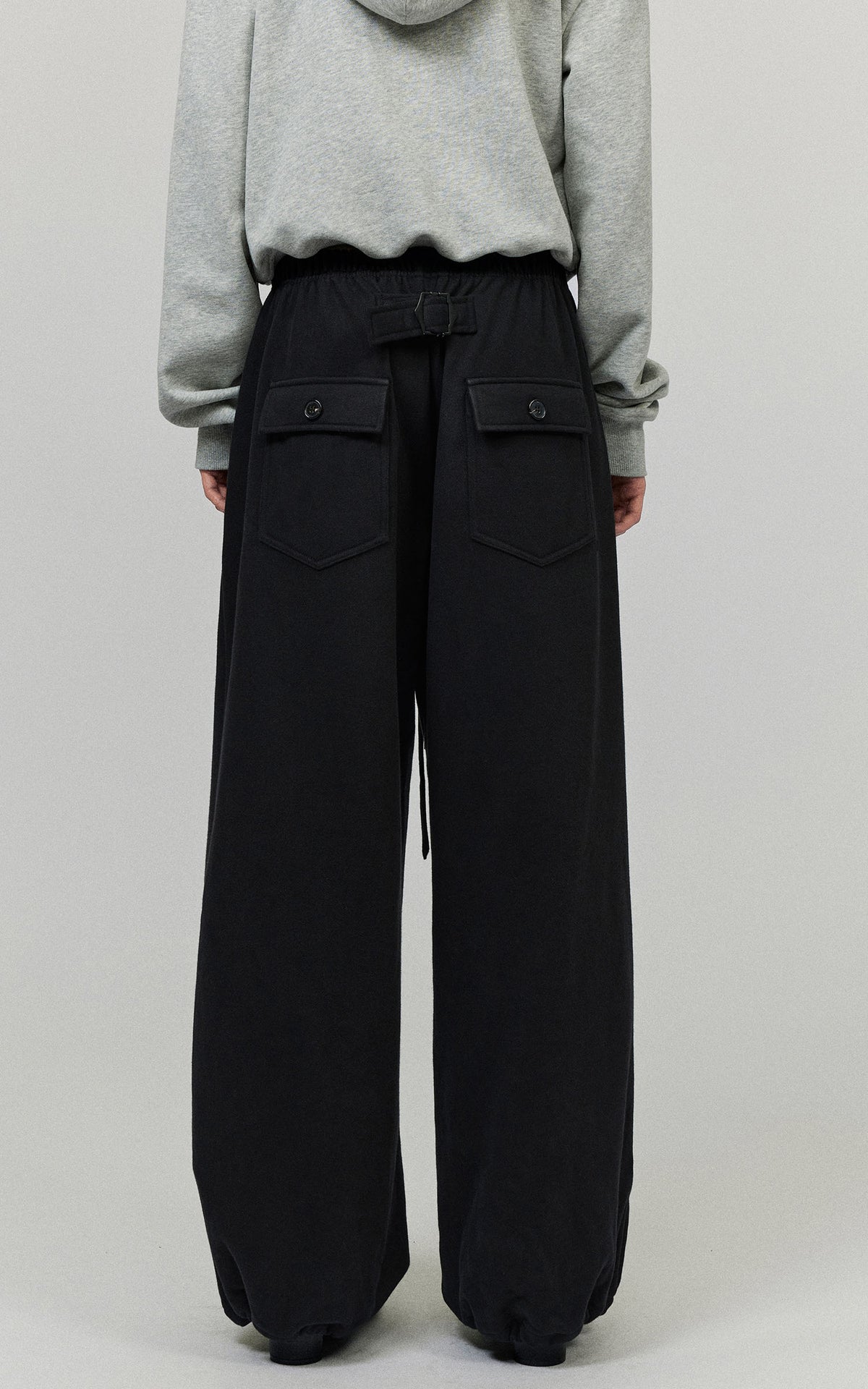 0122stepll Oversized Drawstring Wide-Leg Adjustable Hem Utility Pants