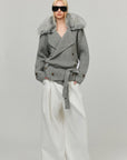 0122stepll Low Rise Pleated Oversized Wide Leg Tailored Pants