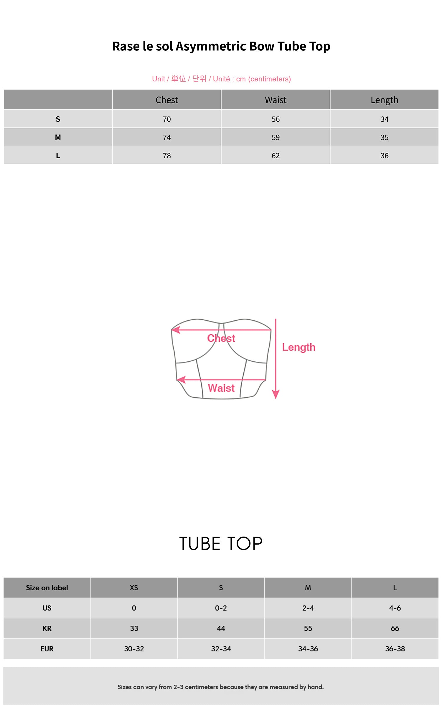 Rase le sol Asymmetric Bow Tube Top