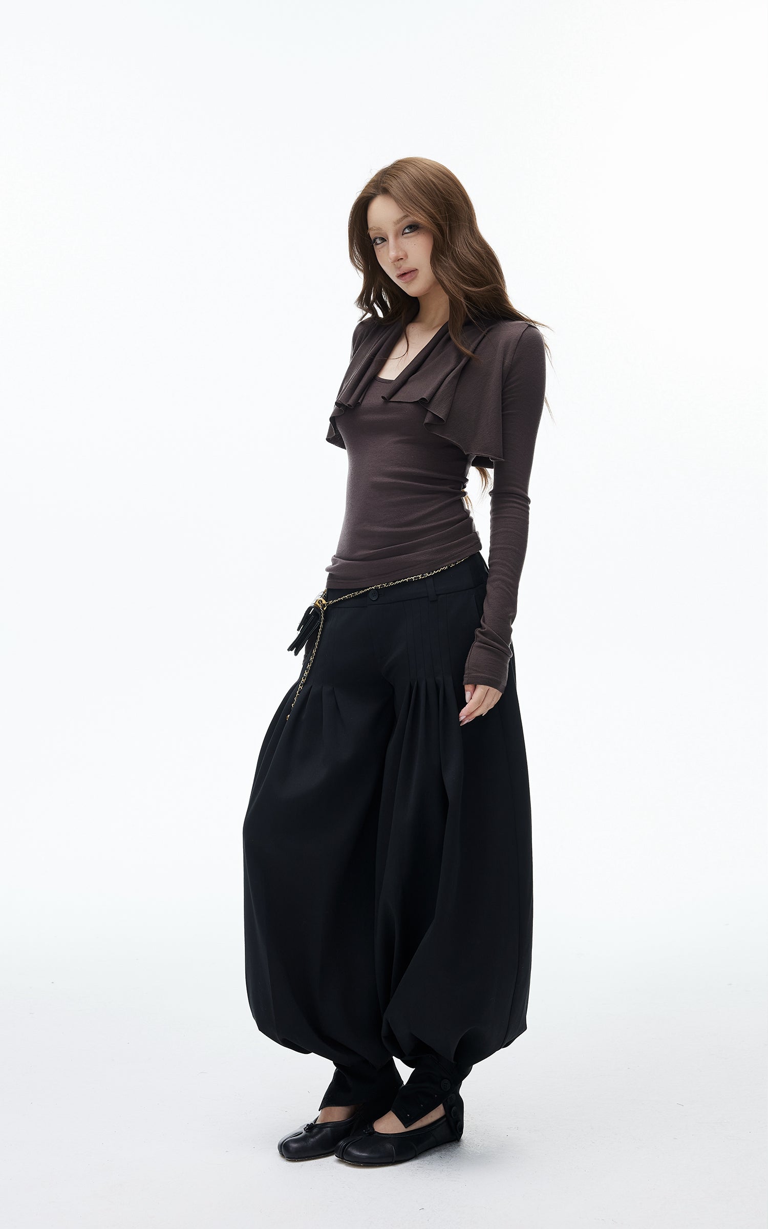 IAMXIAA High-Waist Pleated Balloon Pants
