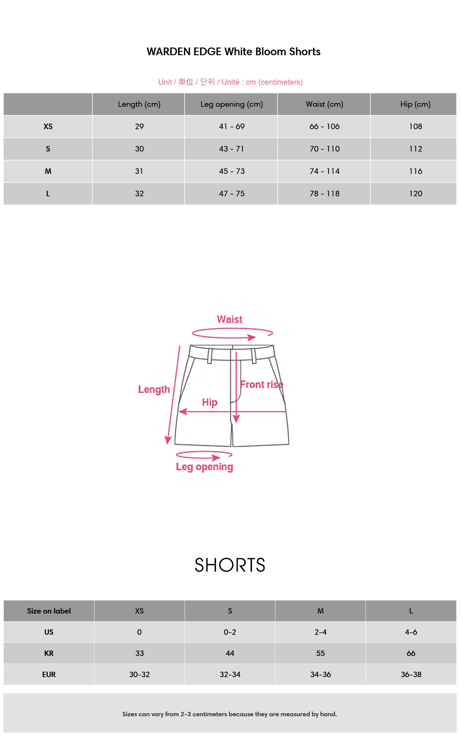 WARDEN EDGE White Bloom Shorts