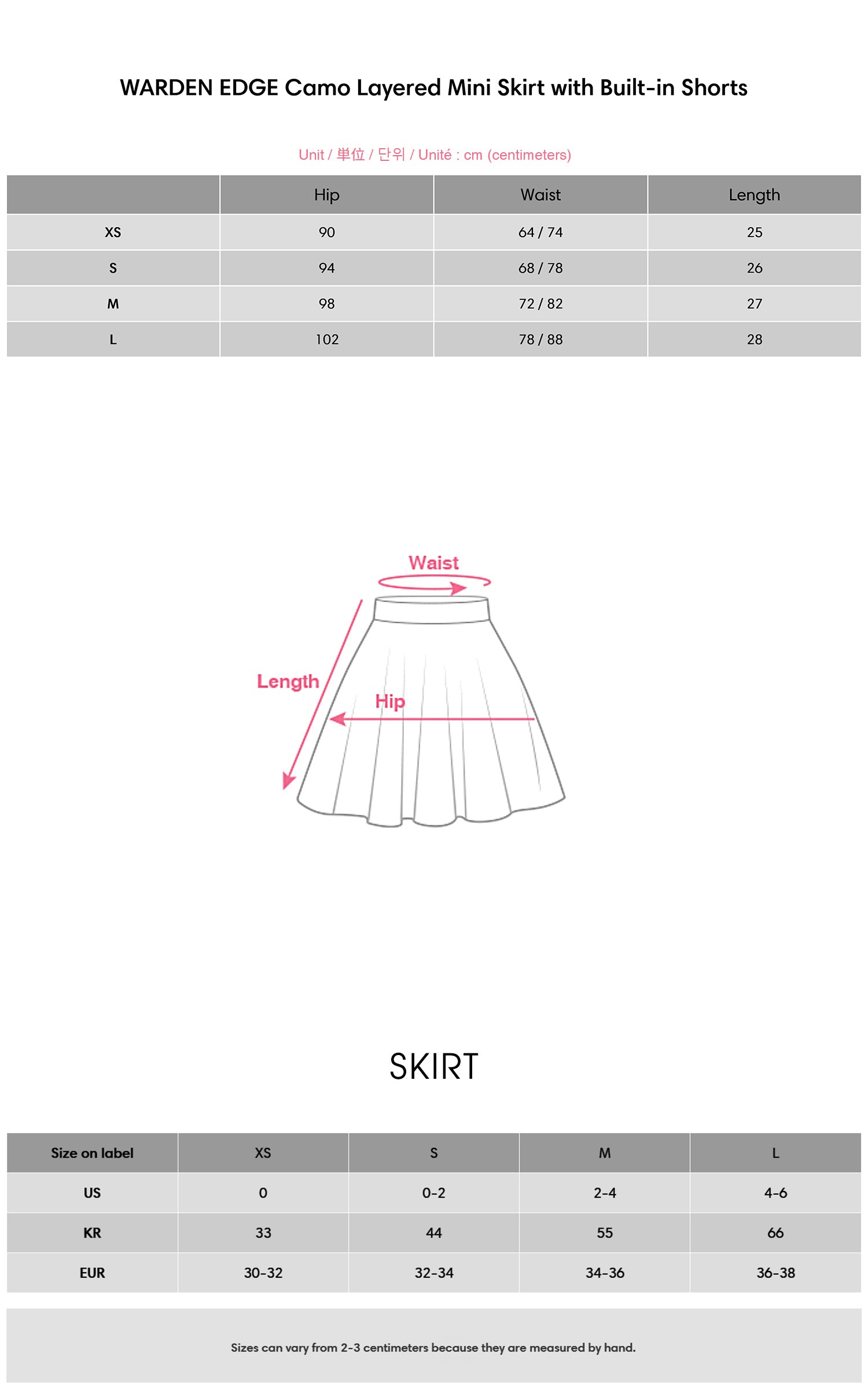 WARDEN EDGE Camo Layered Mini Skirt with Built-in Shorts