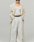 0122stepll Low Rise Pleated Oversized Wide Leg Tailored Pants
