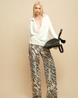 0122stepll Draped Cowl Neck Knit Long Sleeve Top
