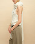 0122stepll Cable Knit Halter Button Vest