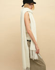 0122stepll Cable Knit Halter Button Vest