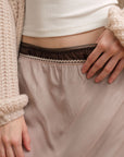 0122stepll Two-Piece Layered Lace Midi Skirt