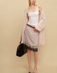 0122stepll Two-Piece Layered Lace Midi Skirt