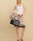 0122stepll Two-Piece Layered Lace Midi Skirt
